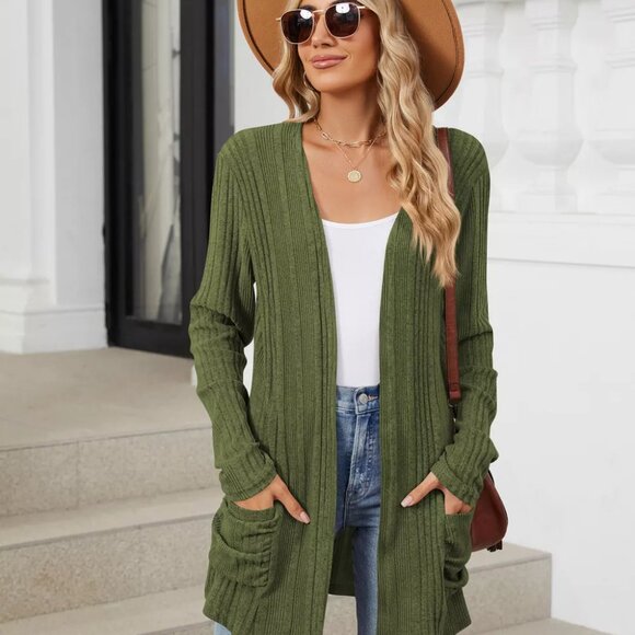 Open Front Long Cardigan - Picture 11 of 15